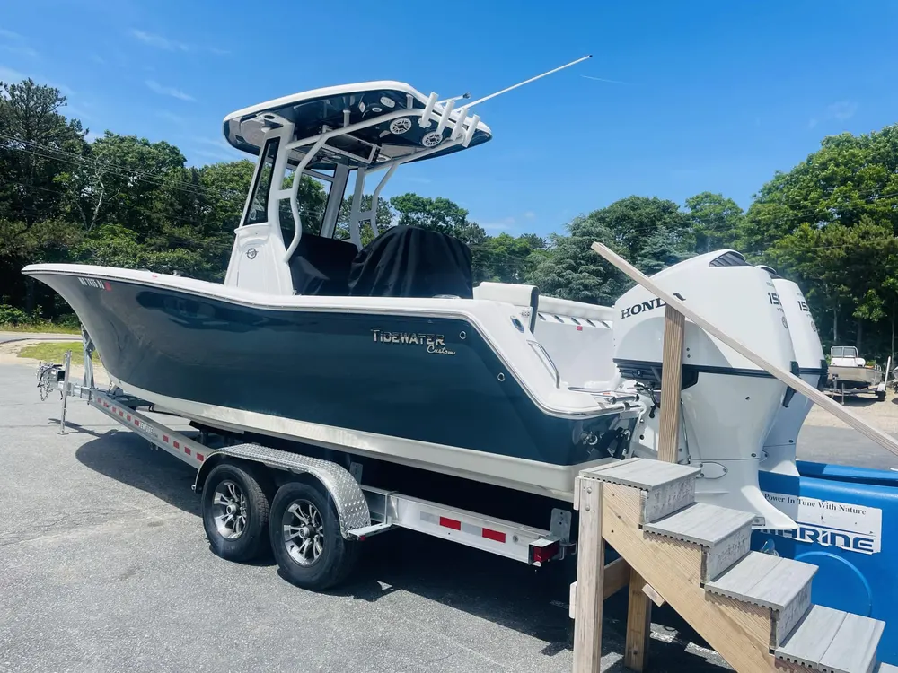 Pre-owned boat on the water